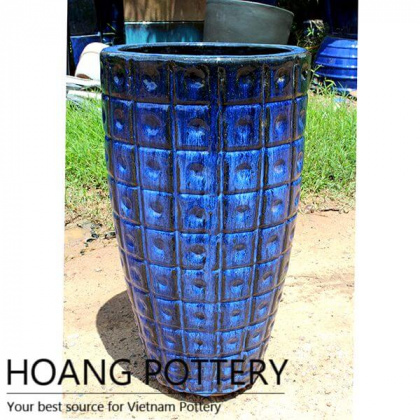 Dark Blue Tall Planter Garden Decor (HPTV061)