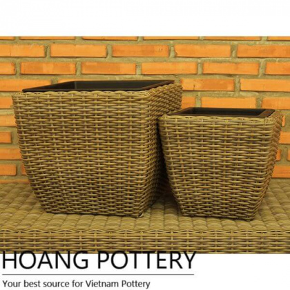 Beautiful Shape Wicker Planter (HPW058)