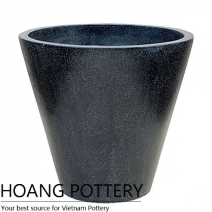 Black Round Terrazzo Flower Planter (TAT017)