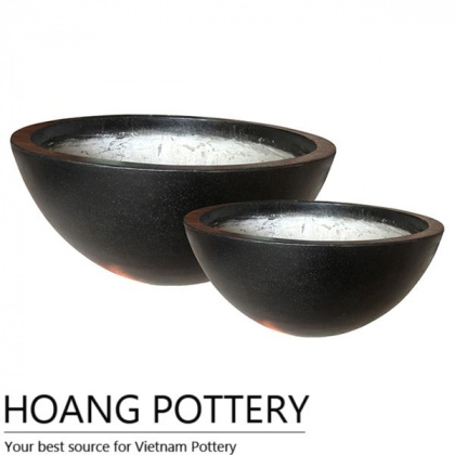 Black Round Terrazzo Flower Planter (TAT007)
