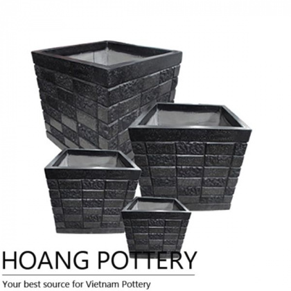 Modern Shape Terrazzo Square Pot (TAT061)
