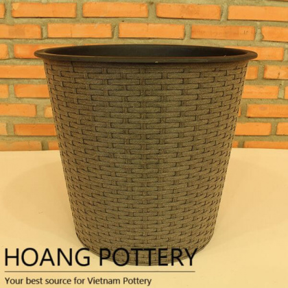 Round Wicker Flower Planter (HPW017)