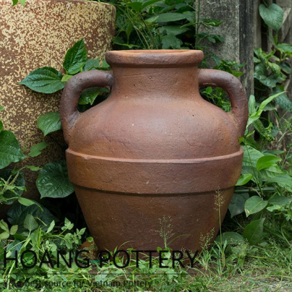 Antique Design Black Clay Urn Planter Decor (HPHP107)