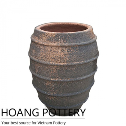 Antique Design Sanblasted Pot Garden Decor (HPSB067)