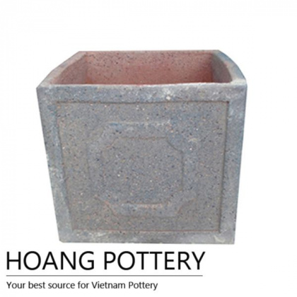 Square Oldstone Flower Planter Decor (HPSB054)