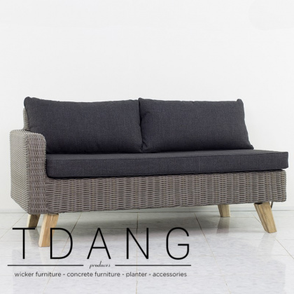 Torguta Wicker Left Hand Sofa 2 Seats (TD3034)