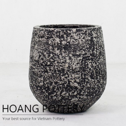 Rustic Cement Vase palm