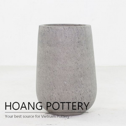 Raw cement palm planters