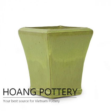 Apple green ceramic garden planter