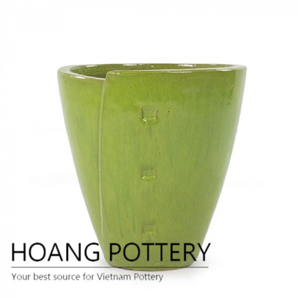 Apple green new design outdoor ceramic planter