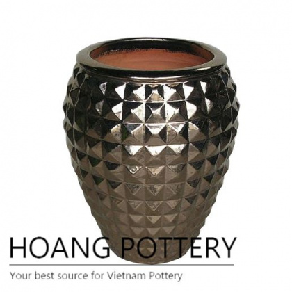 Gold big urn planter