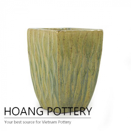 Low Square ceramic planter from Vietnam