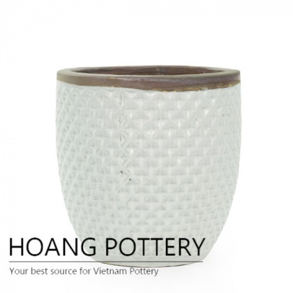 New design white ceramic garden pot