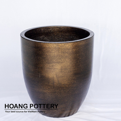 Bronze Painting Cement Pot