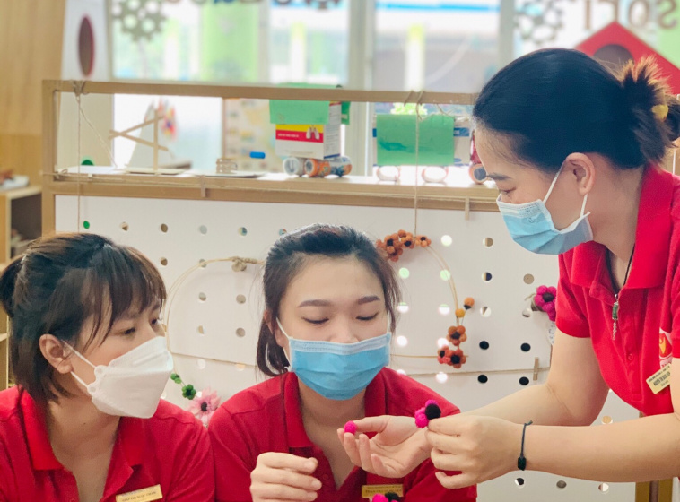 BDCM: Chuyên đề sử dụng nguyên vật liệu thiên nhiên, xây dựng lớp học theo dự án Gieggio