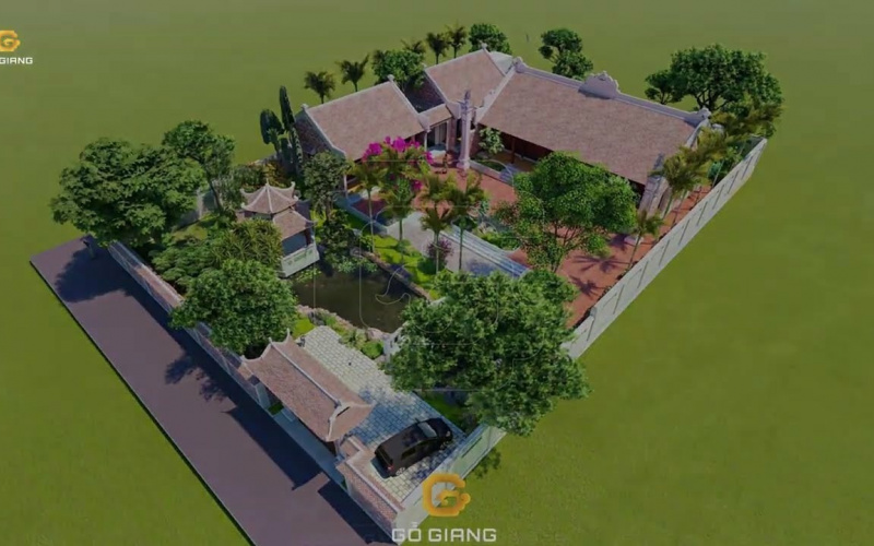 KHUÔN VIÊN NHÀ GÔ 5 GIAN | NGA SƠN , THANH HÓA.